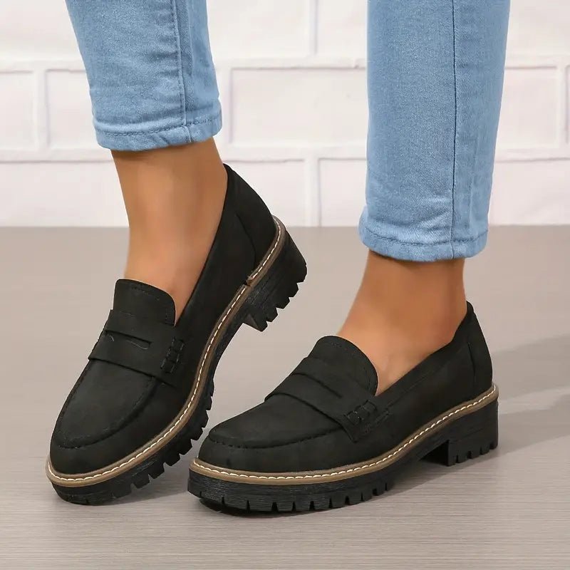 Monika – Edle Wildleder-Loafer Schwarz