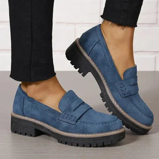 Monika – Edle Wildleder-Loafer blau