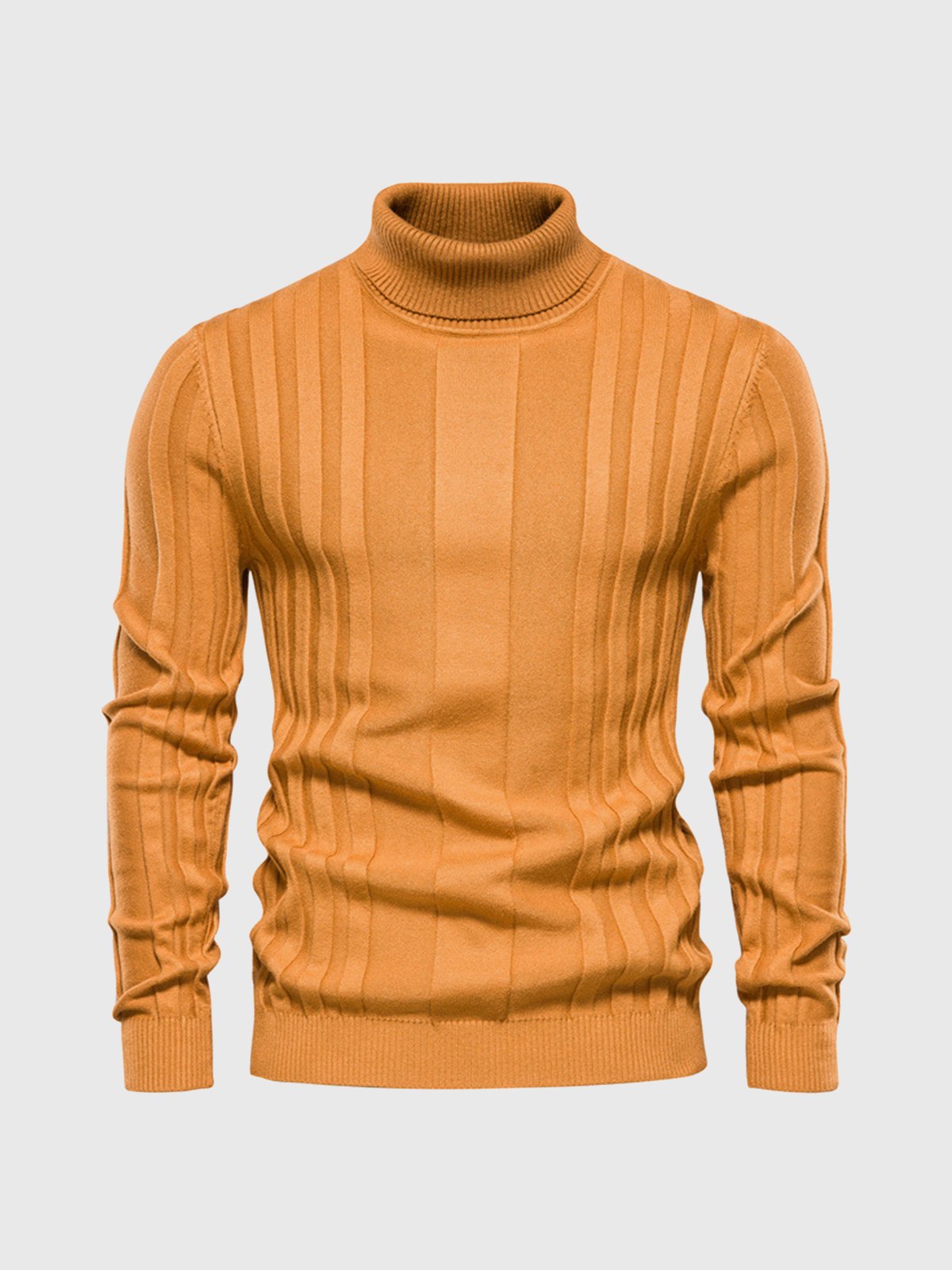 Mustafa – Gestreifter Rollkragenpullover für Herren Gelb