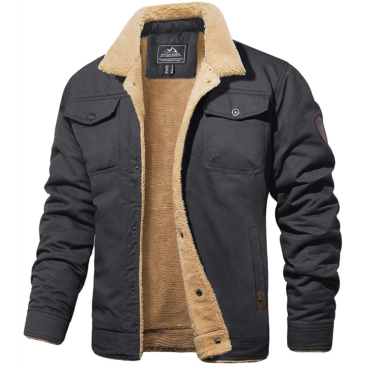 Nikolas – Herren Bomberjacke Stylisch Modern Bequem Grau