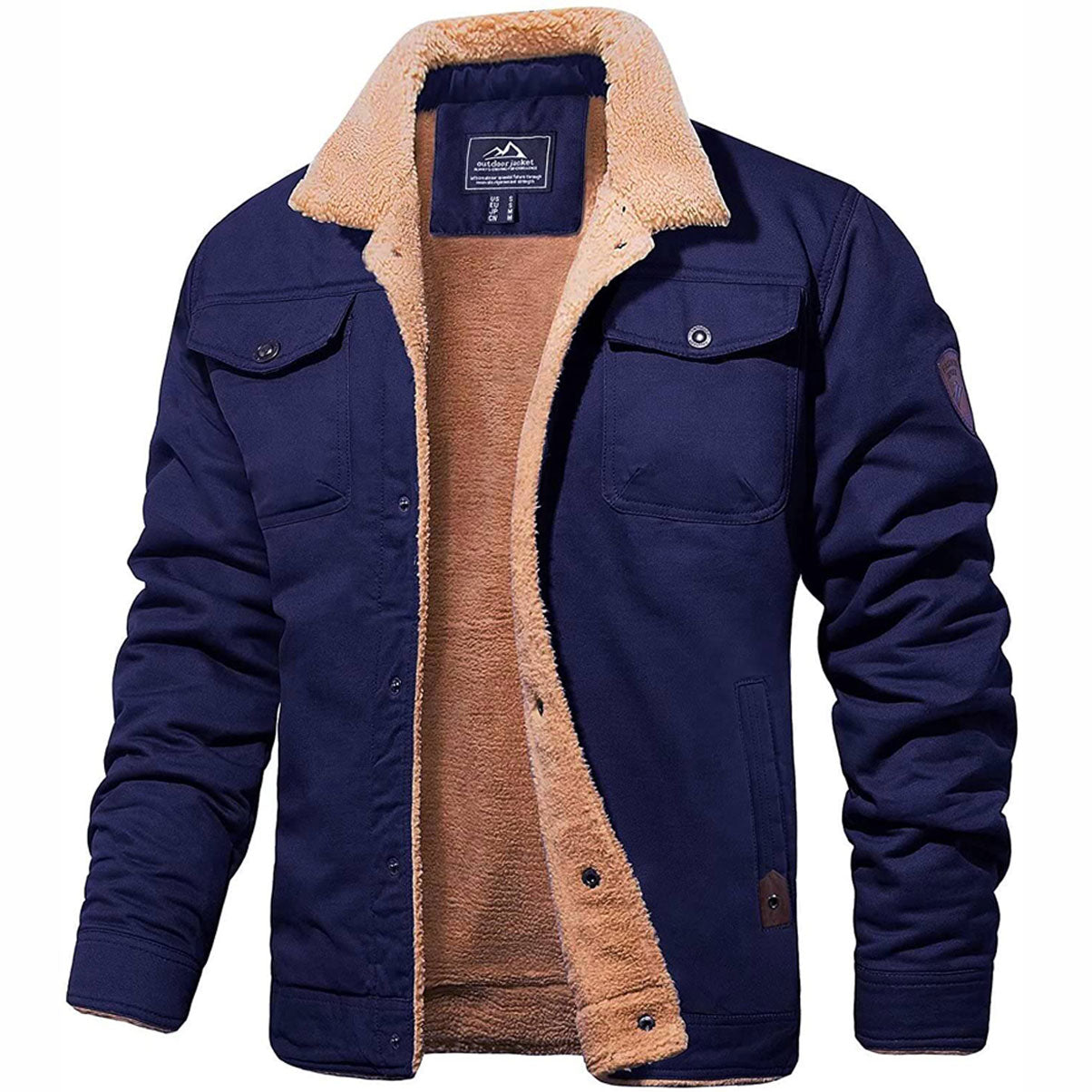 Nikolas – Herren Bomberjacke Stylisch Modern Bequem Marineblau