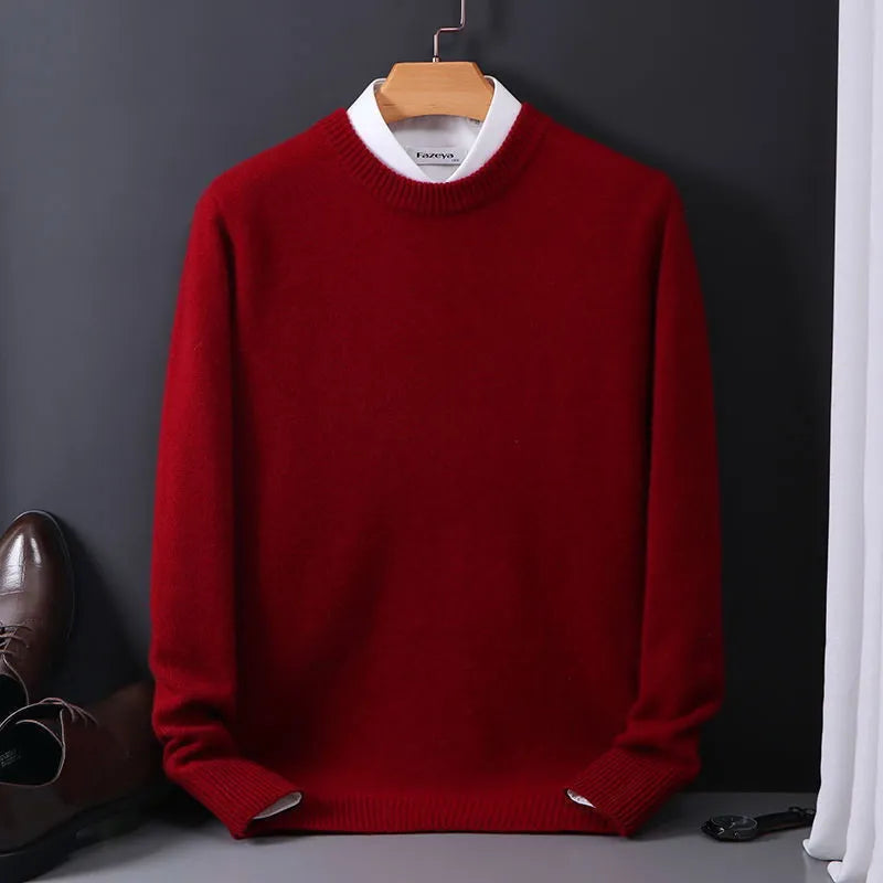 Noelia - Stilvoller Kaschmir-Herrenpullover Rot
