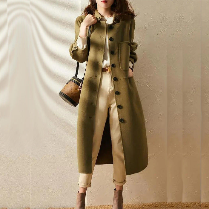 Margaretha - Eleganter Damen Wintermantel Lang & Warm