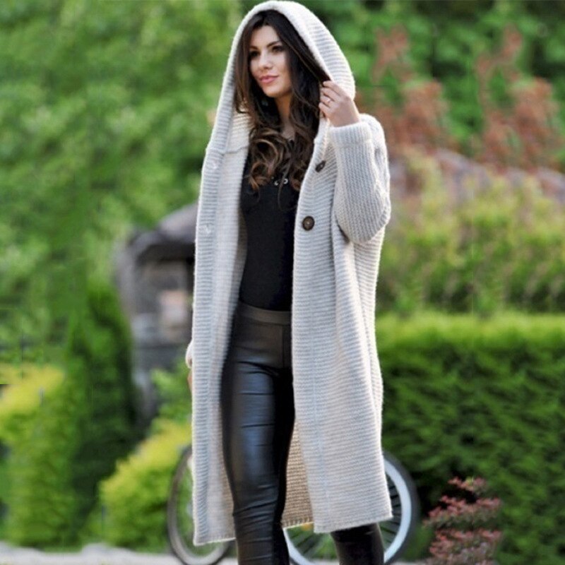 Oneida - Cardigan mit Kapuze für Damen Beige