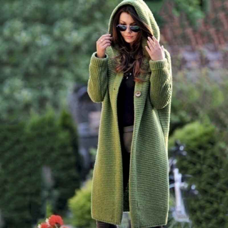 Oneida - Cardigan mit Kapuze für Damen Grün