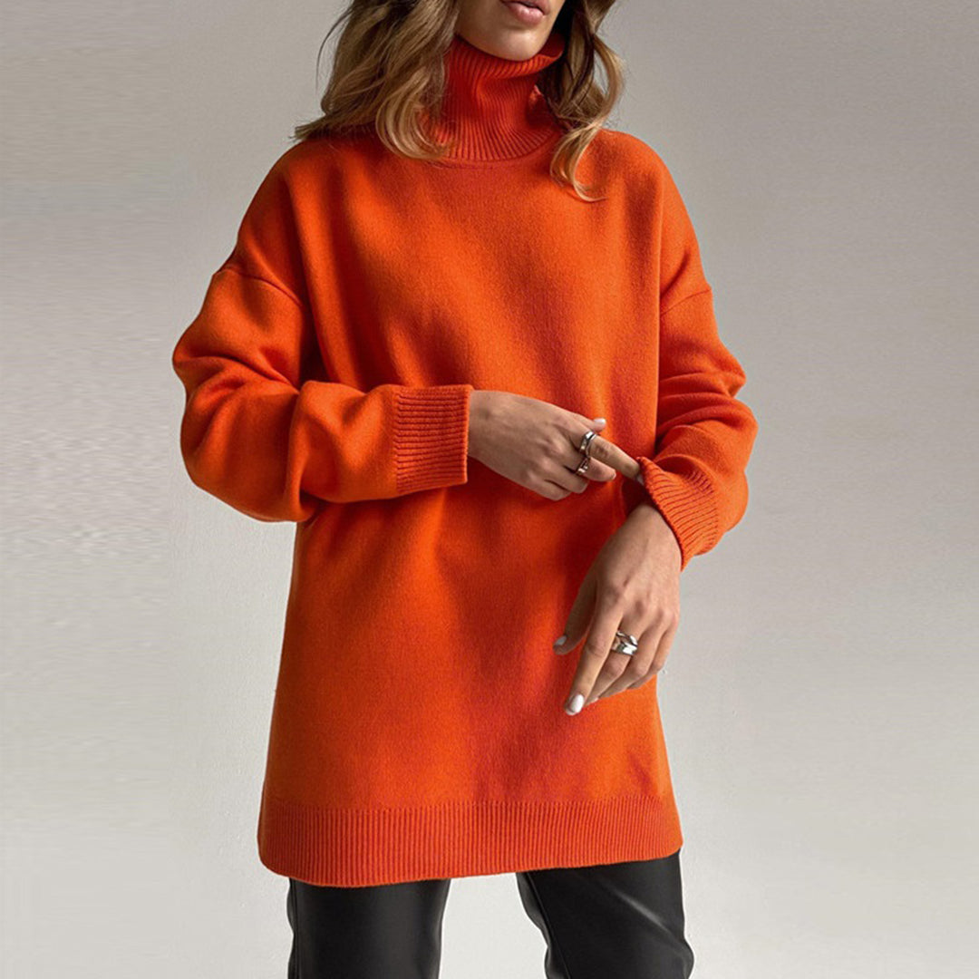 Monika – Rollkragenpullover Damen Mit Seitenschlitz