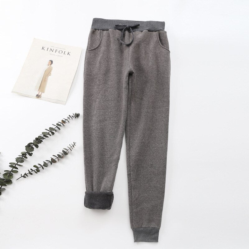 Orsola - Jogginghose mit Fleecefutter und Taschen Dunkelgrau