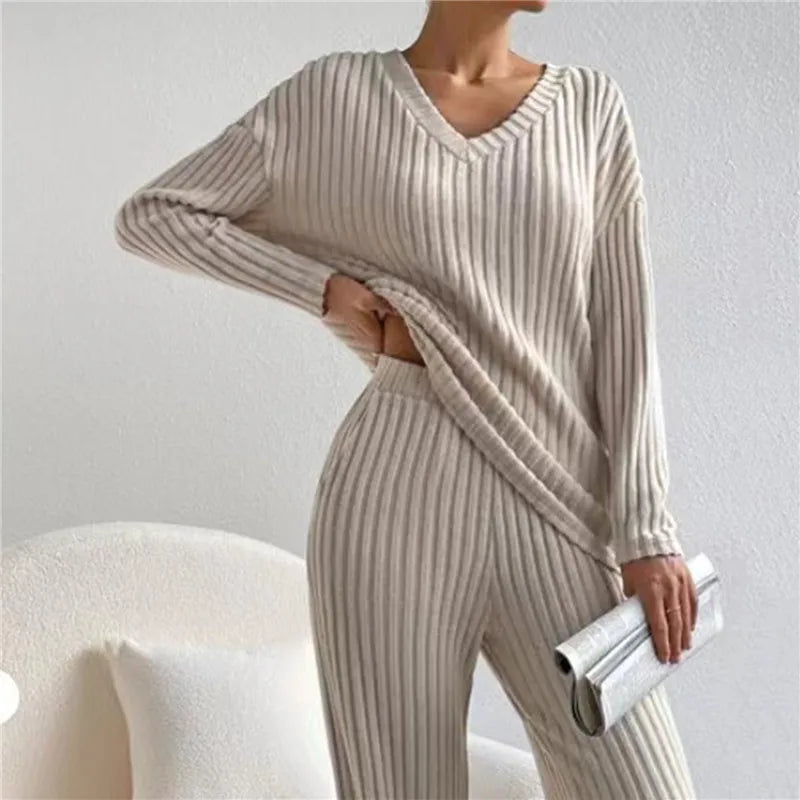 Oskaria - 2-teiliges Lounge Set für Damen Aprikose