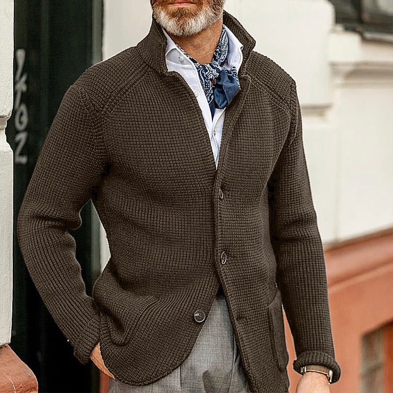 Oswald - Eleganter Herren Cardigan Kaffee