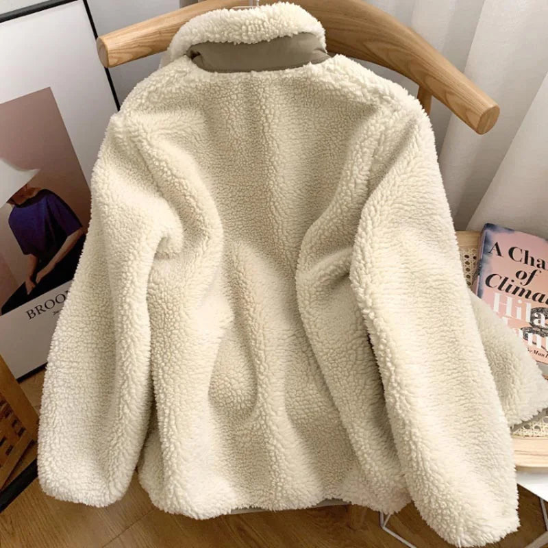 Lorena - Kuschelige Teddy Winterjacke Damen Winddicht