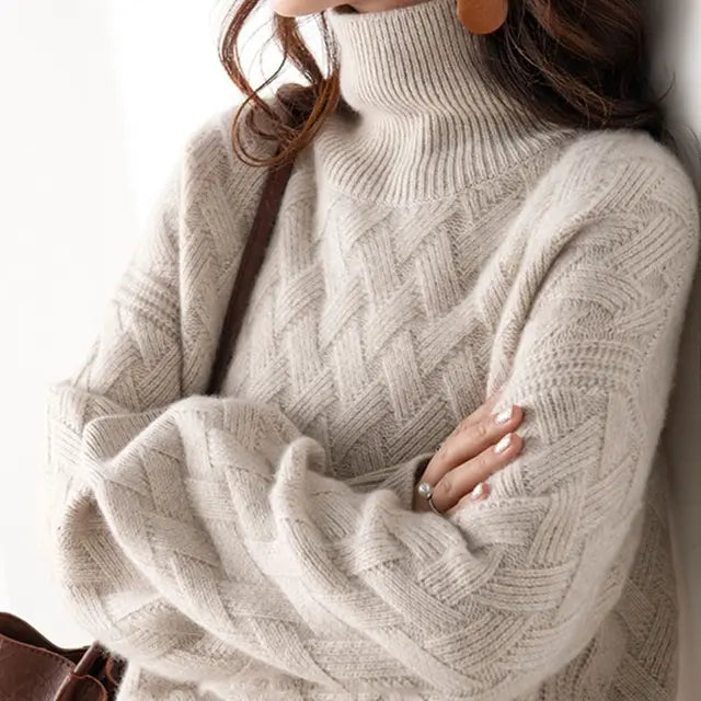 Palmira - Eleganter Damen Kaschmir Pullover Kamel