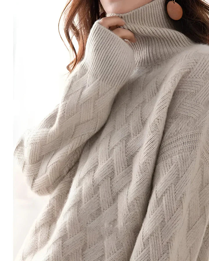 Palmira - Eleganter Damen Kaschmir Pullover Kamel