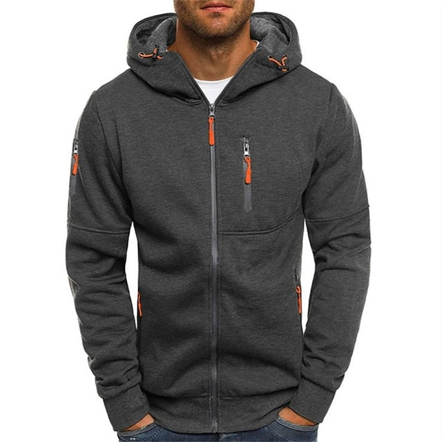 Paolo - Hochwertiger Herren Kapuzenpullover Dunkelgrau