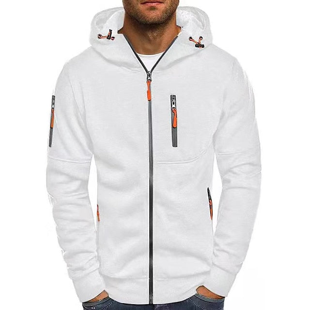 Paolo - Hochwertiger Herren Kapuzenpullover Weiß