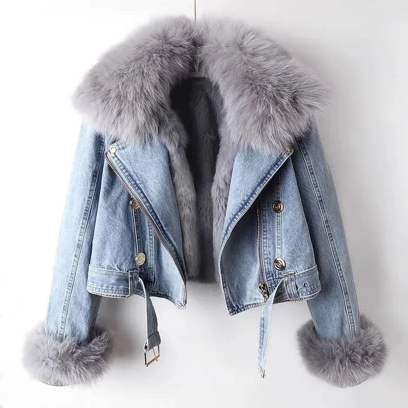 Paula - Schicke Jeansjacke für Damen Hellblau