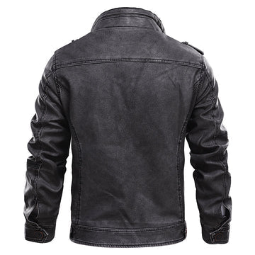 Peter - Stilvolle Herren Lederjacke im zeitlosen Design Schwarz