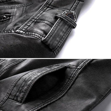 Peter - Stilvolle Herren Lederjacke im zeitlosen Design Schwarz