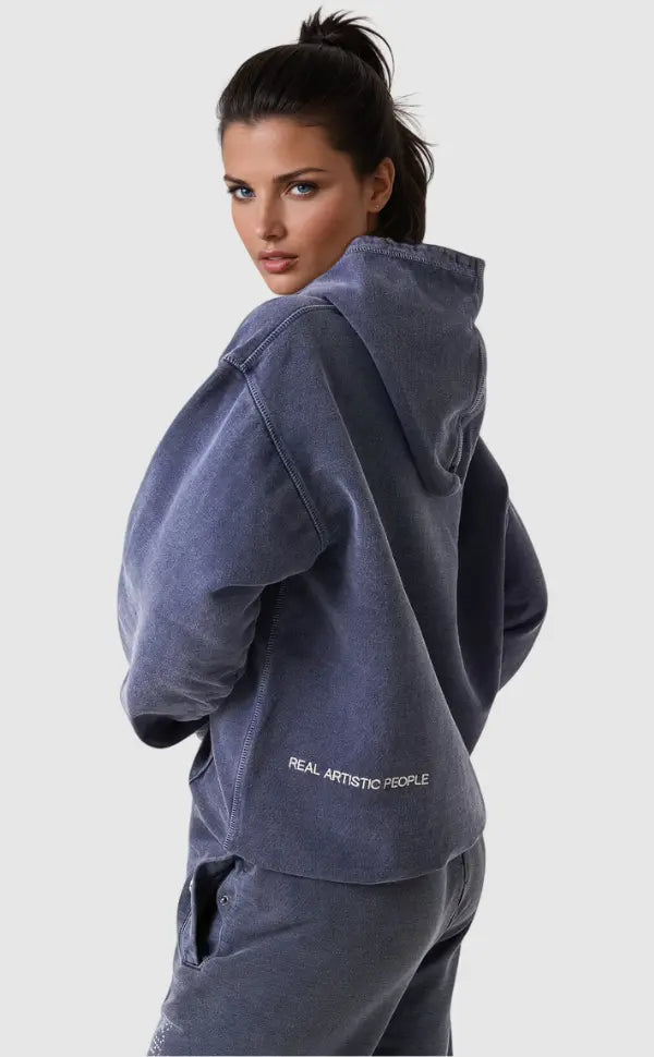 Philina - Bequemer Hoodie mit Culture Design Blau