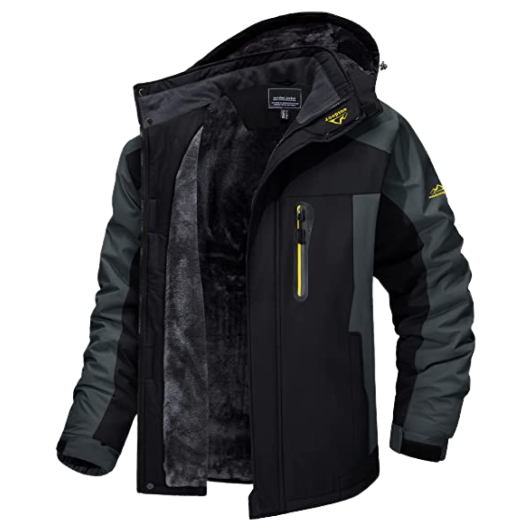 Pier - Wasserdichte Winterjacke Schwarz
