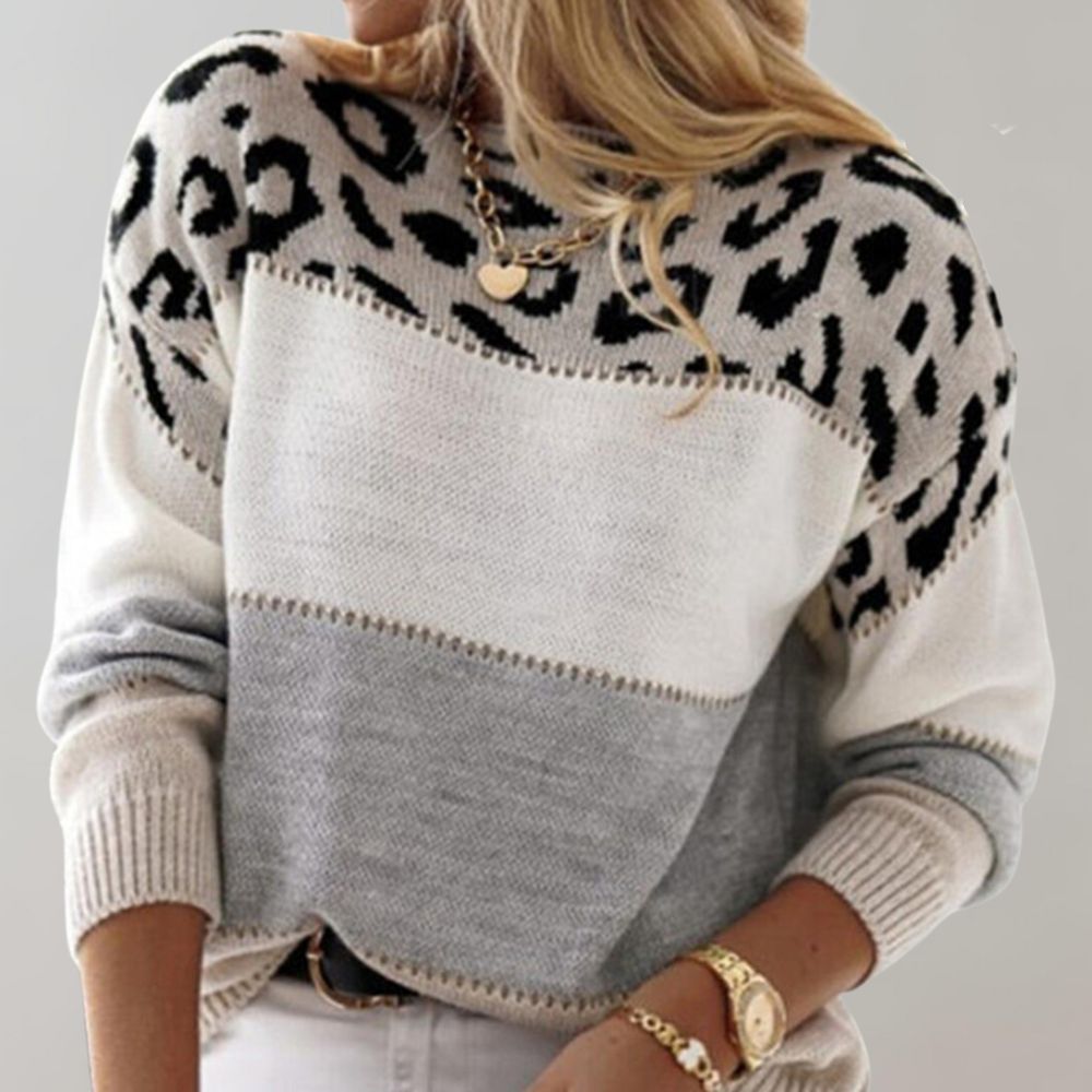 Pietra - Warmer Strickpullover für Damen Grau