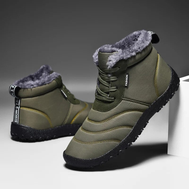 Qadir - Herren Barfußschuhe wasserdicht & bequem Oliv