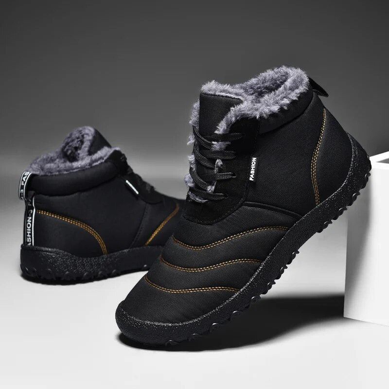 Qadir - Herren Barfußschuhe wasserdicht & bequem Schwarz