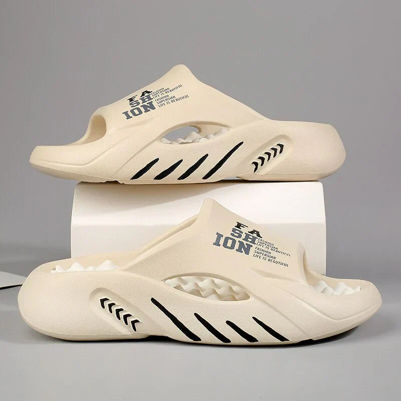 Quilez - Orthopädische Herren Hausschuhe bequem & warm Beige