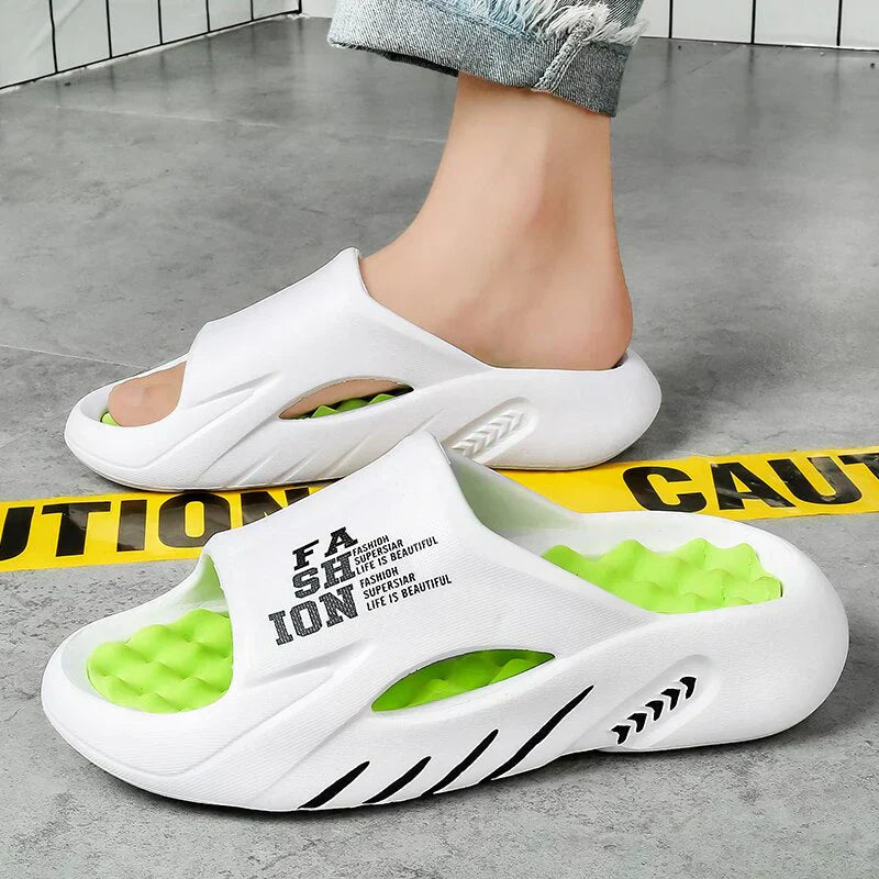 Quilez - Orthopädische Herren Hausschuhe bequem & warm WeiB