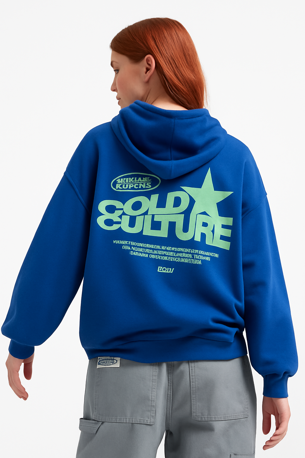 Quinella - Oversized Damen Hoodie für kalte Tage Blau