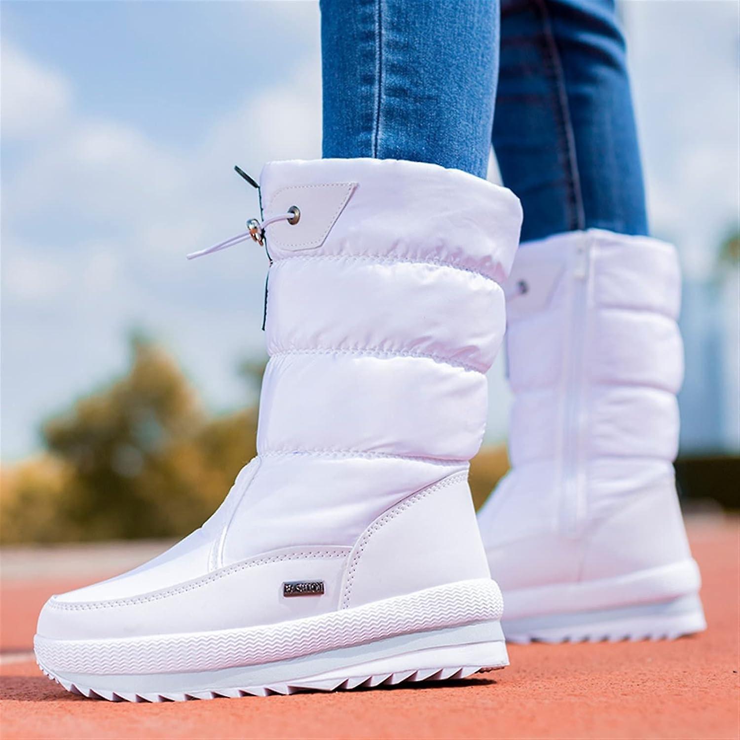 Quintessa - Bequeme Damen Winterschuhe warm & stylisch Weiß