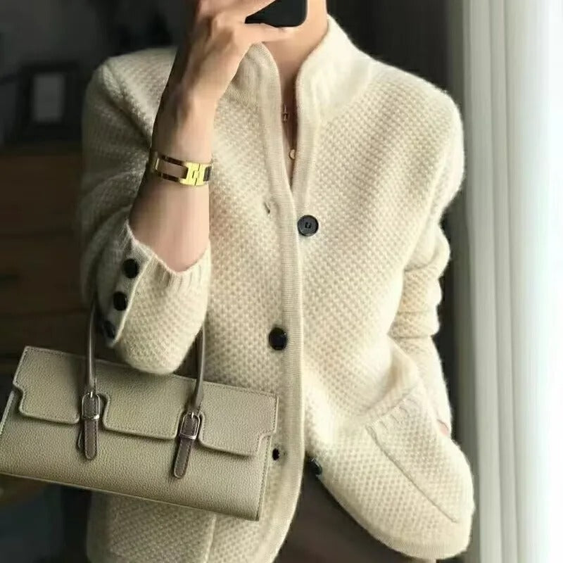 Quira - Damen Kaschmir Rollkragenpullover Beige
