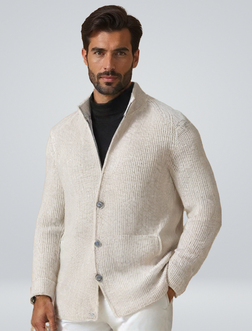 Quiriel - Warme luxuriöse Herren Jacke Beige
