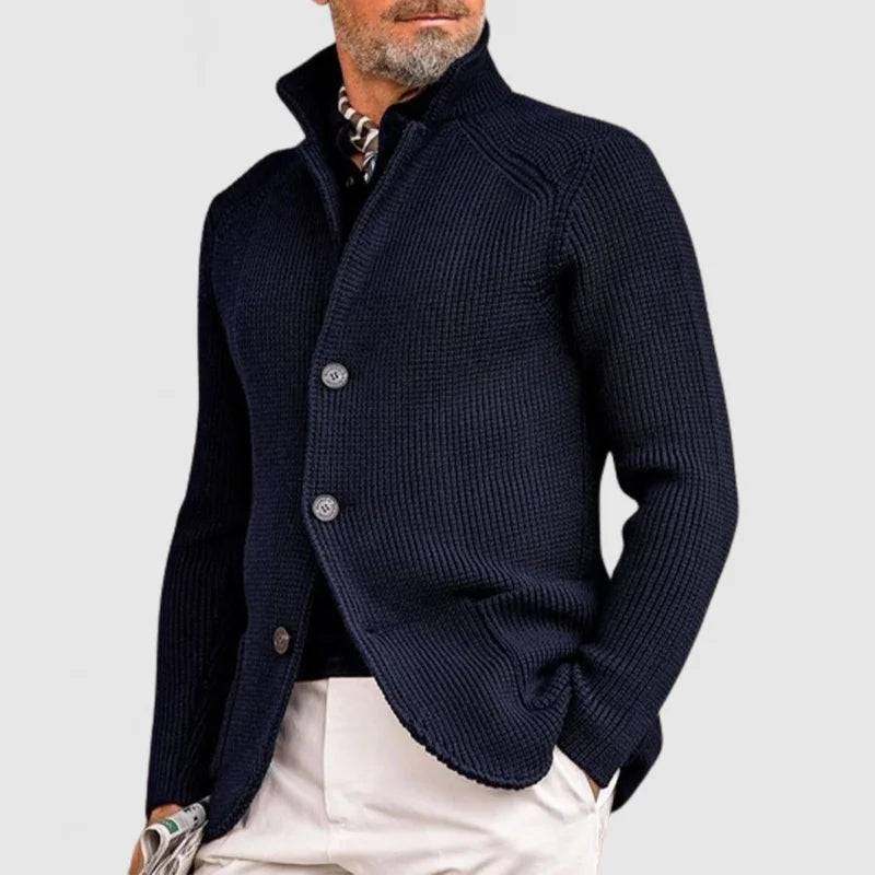 Quiriel - Warme luxuriöse Herren Jacke Dunkelblau