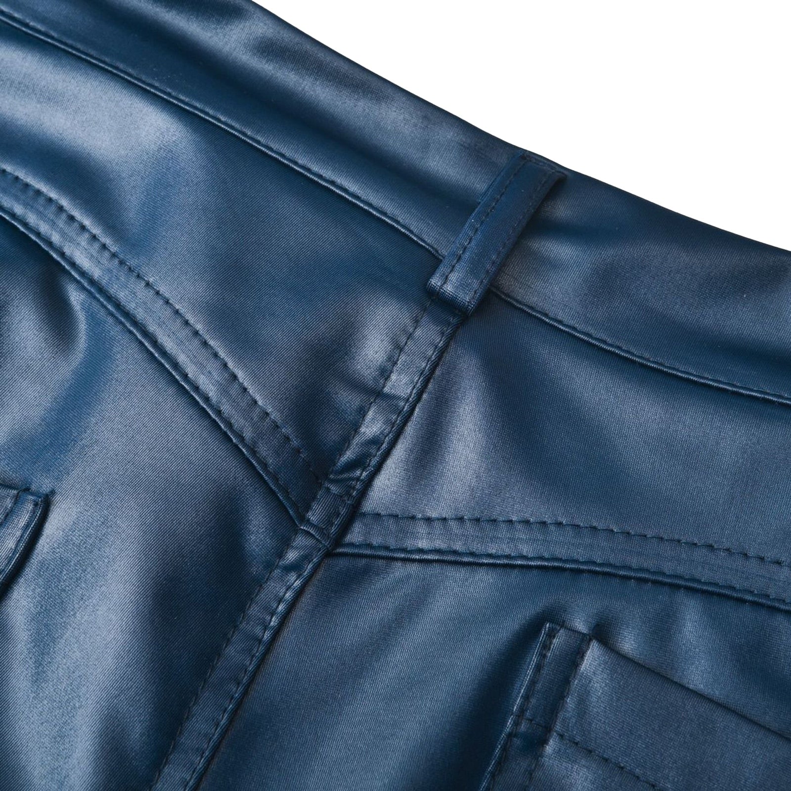 Quirine - Skinny Lederhose Blau