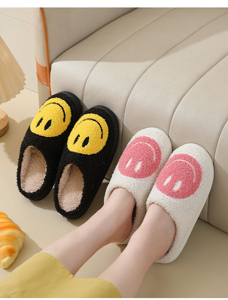 Samira – Warme Pantoffeln Mit Smiley-Muster