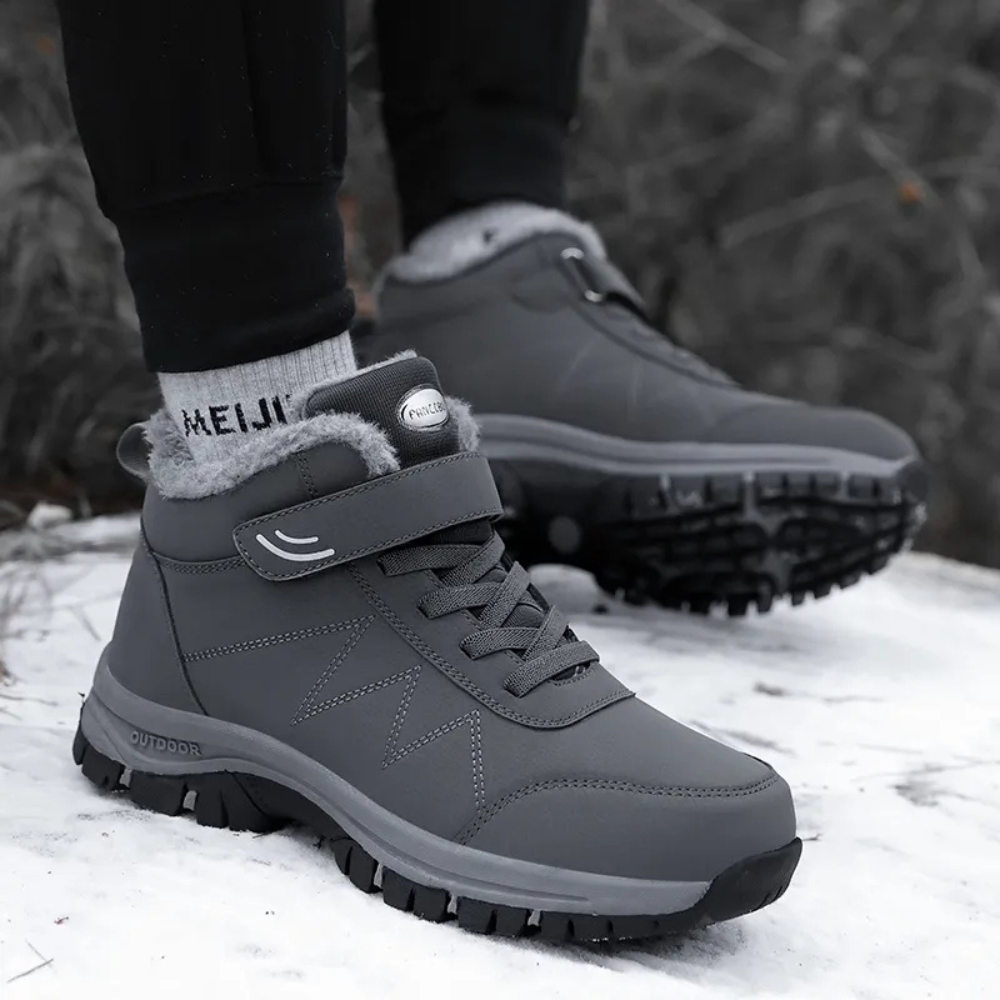 Reinald - Winterstiefel Elegant Warm Rutschfest Grau