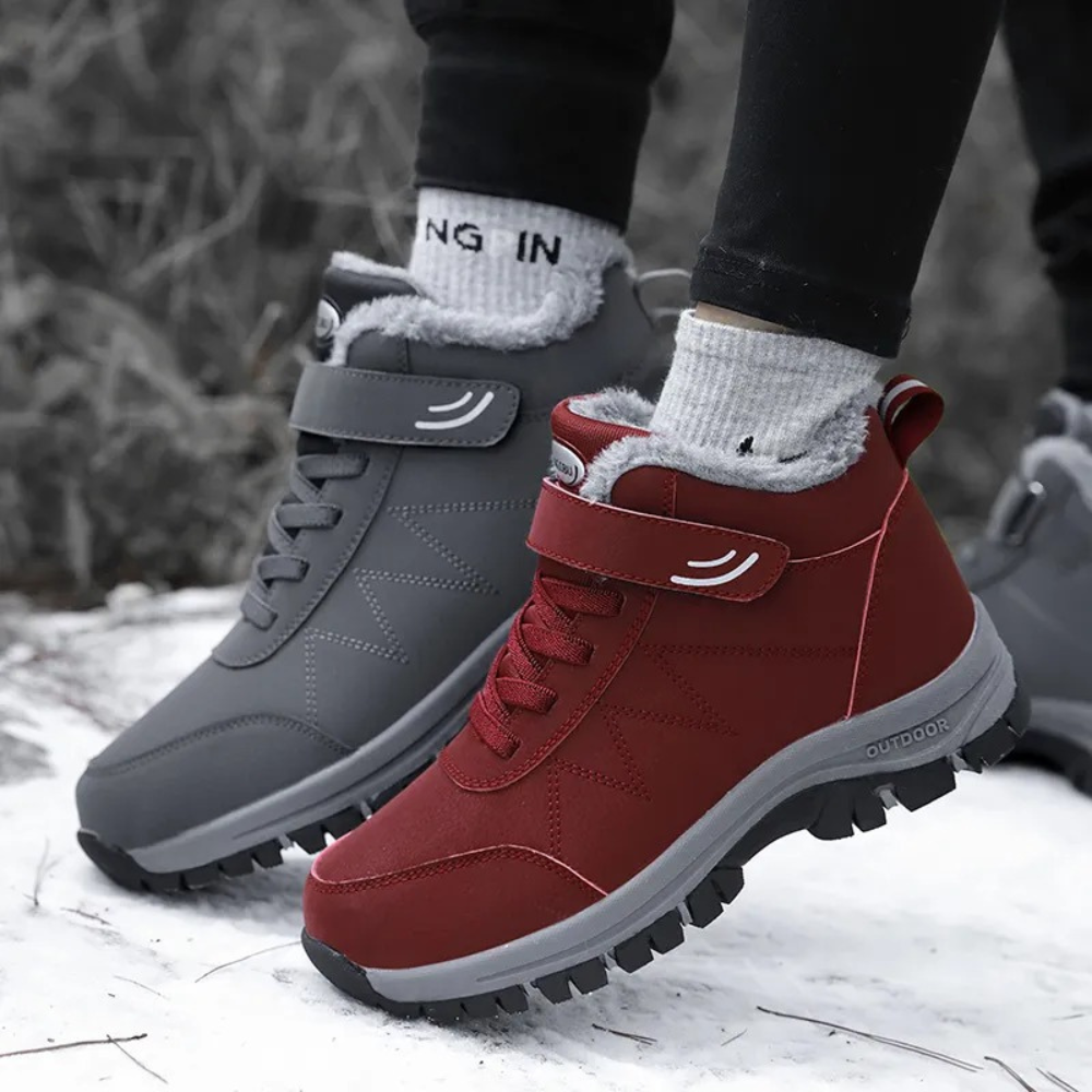 Reinald - Winterstiefel Elegant Warm Rutschfest Grau