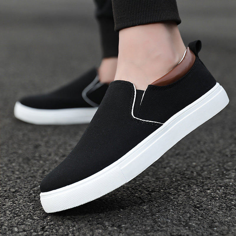 Richard - Slip-On-Schuhe aus Segeltuch für Herren Schwarz