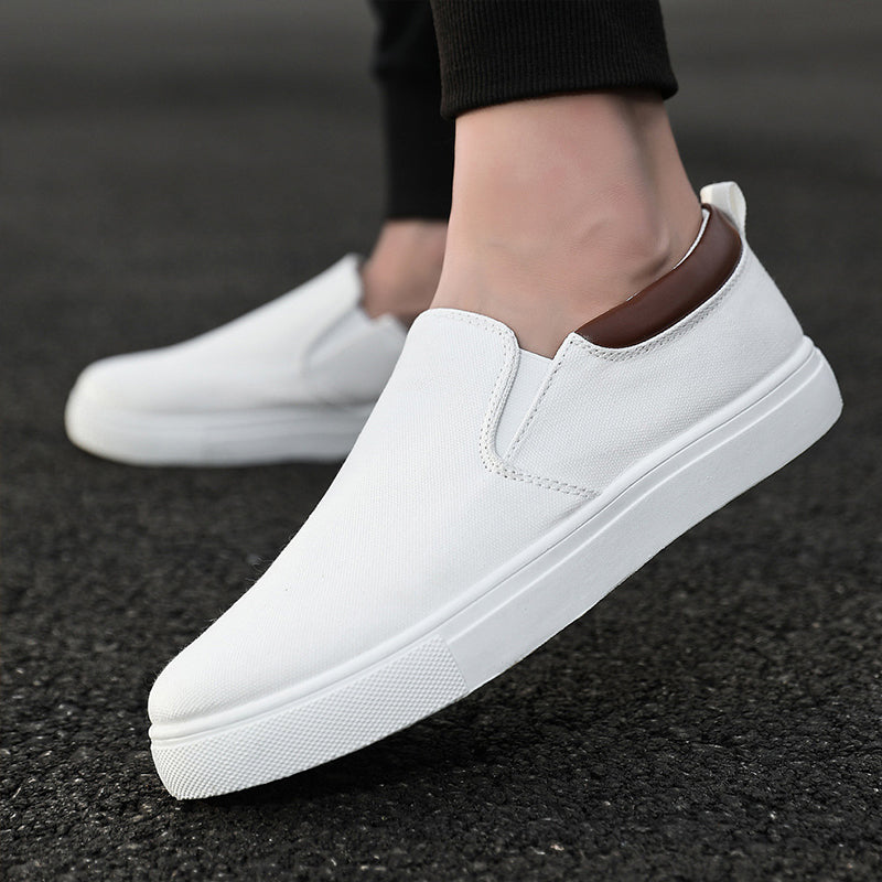 Richard - Slip-On-Schuhe aus Segeltuch für Herren WeiB