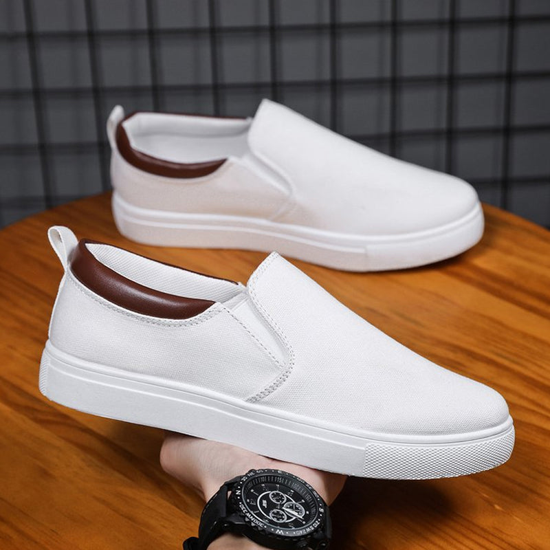 Richard - Slip-On-Schuhe aus Segeltuch für Herren WeiB 2