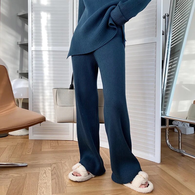 Nora – Zweiteiliges Damen Set Gestrickt Lässig Elegant