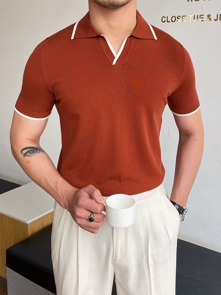 Orlando – Gestreiftes Poloshirt Herren Elegant Zeitlos Stilvoll