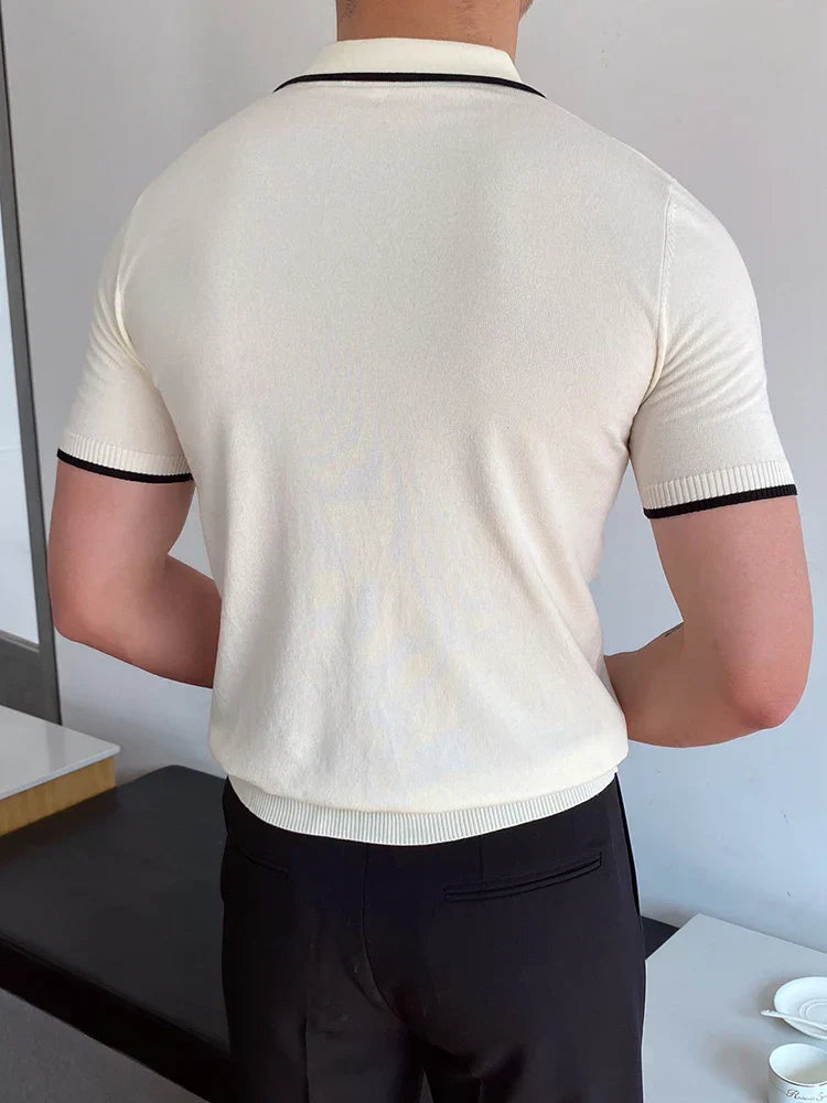 Orlando – Gestreiftes Poloshirt Herren Elegant Zeitlos Stilvoll
