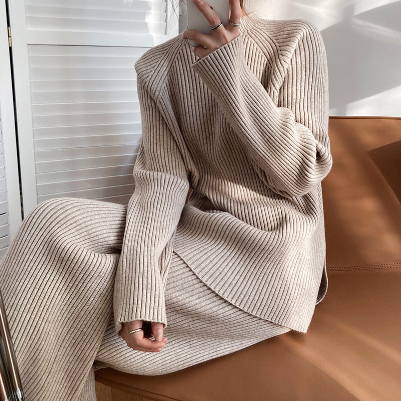 Nora – Zweiteiliges Damen Set Gestrickt Lässig Elegant