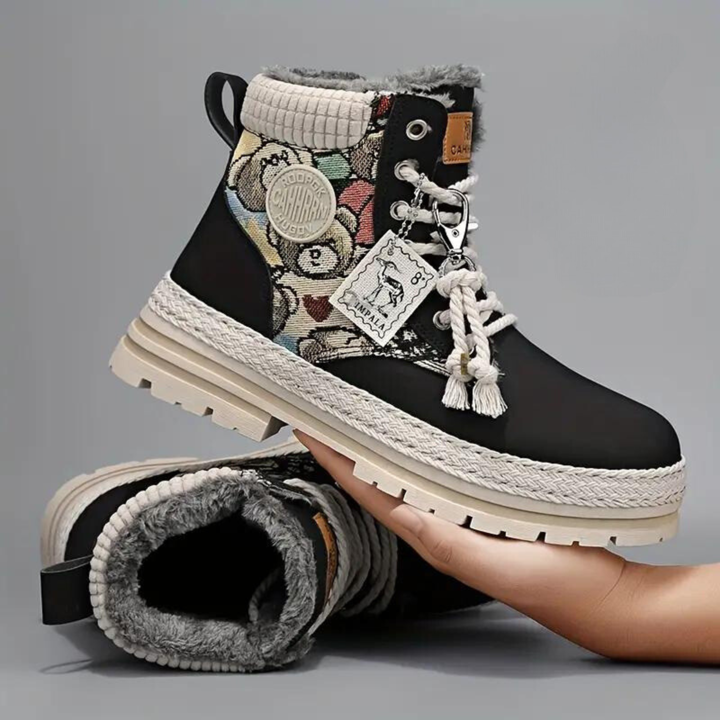 Finn - Stilvolle Herren Motorradstiefel mit Grafikdesign