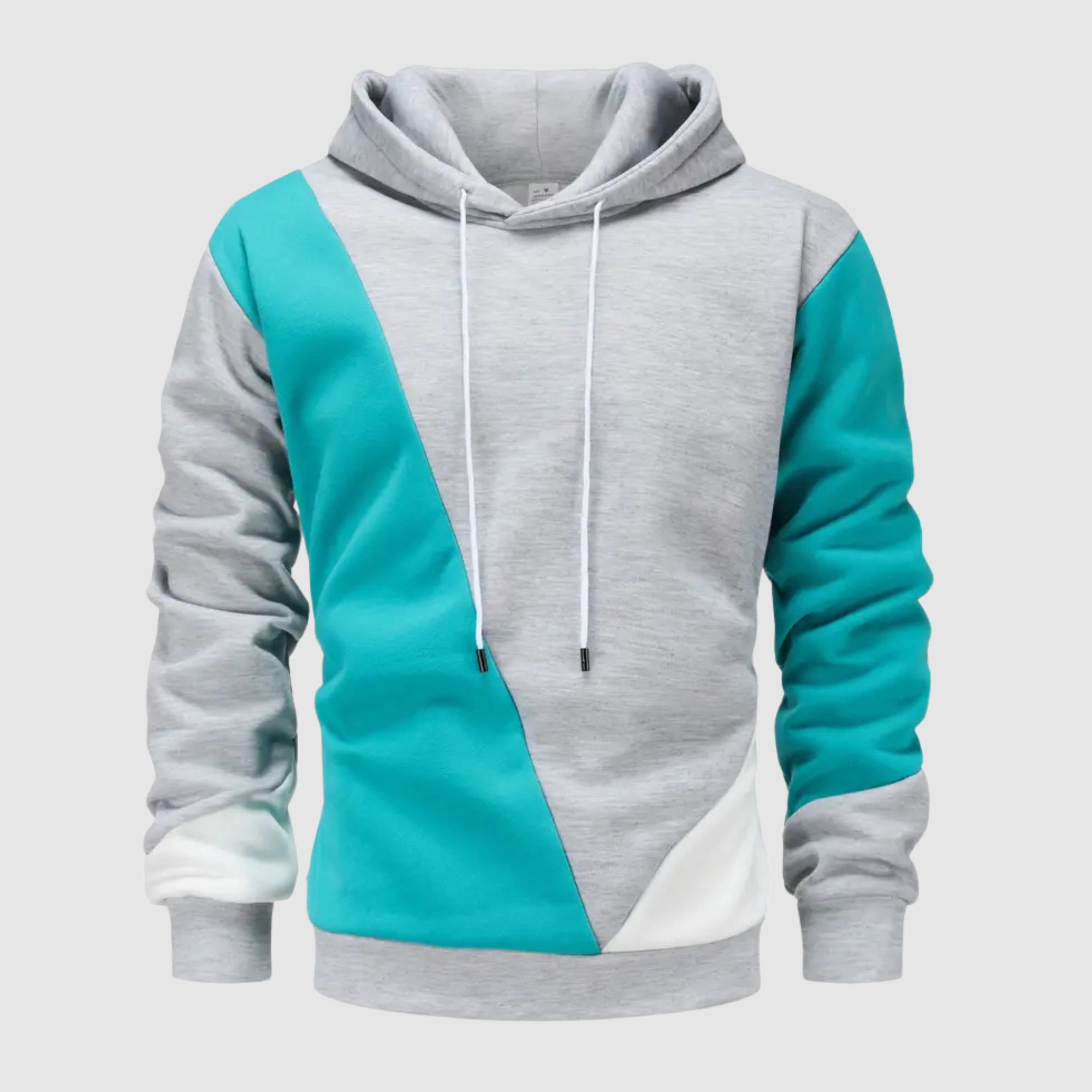 Franziskus - Herren Farbblock Kapuzenpullover mit Kordelzug