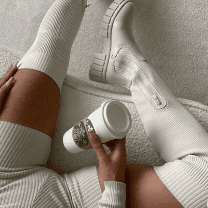 Carola - Damen Oberschenkelhohe Stretch Stiefel