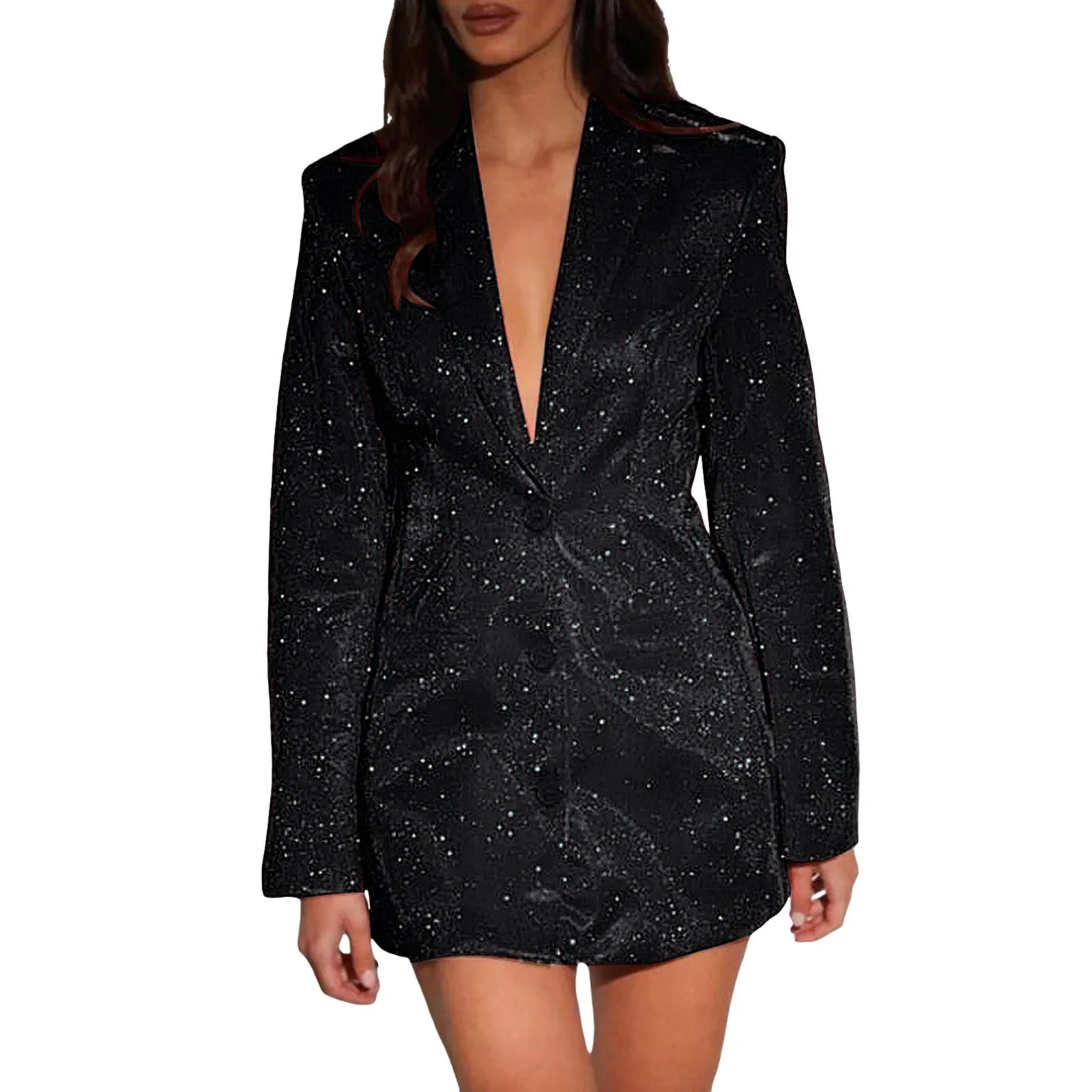 Karoline - Pailletten Blazer mit Glitzer für Damen