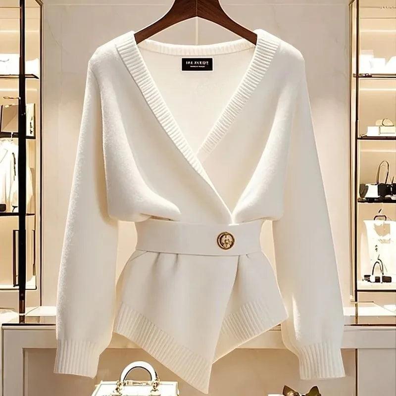 Gretha - Vintage Damen Long Sleeve Cardigan Elegant