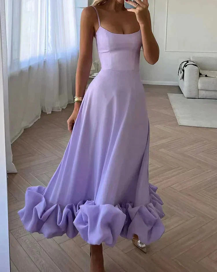 Silke - Elegantes Midikleid Lila